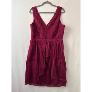 Anthropologie Burgundy Sleeveless Dress